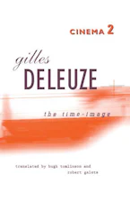 흰 표지에 붉은 CINEMA 2, 검은 Gilles Deleuze 이름, the time-image 부제가 있고 가운데 아래로 붉은 띠처럼 흐르는 색이 놓여 있다.